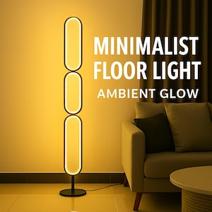 Holovista Standing Corner Lamp | Modern LED Floor Lamp | Minimalist Floor Lamp | Scandi Lighting | Light Column | Ambient Corner Light