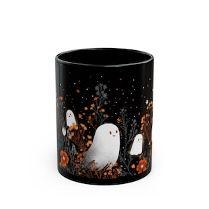 Cute Ghost Mug, Spooky Stars Night Sky Coffee Cup image 7
