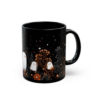 Cute Ghost Mug, Spooky Stars Night Sky Coffee Cup image 9