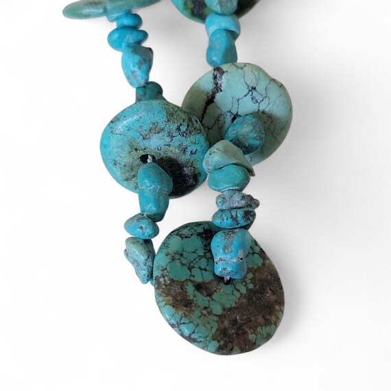 Native American Statement Turquoise Necklace | Vi… - image 7