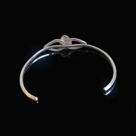 Modern Split Silver Turquoise Cuff | Sterling Sil… - image 5