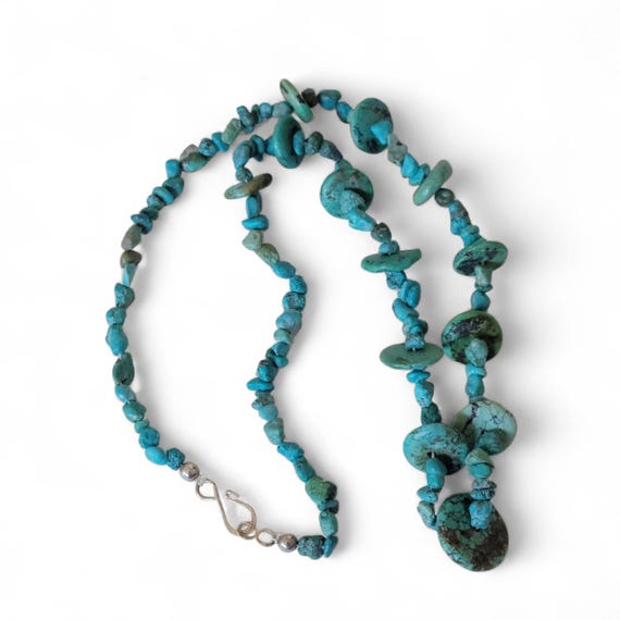 Native American Statement Turquoise Necklace | Vi… - image 6
