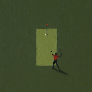 Tiger Woods - 16th Hole at Augusta | Golf Wall Art Print