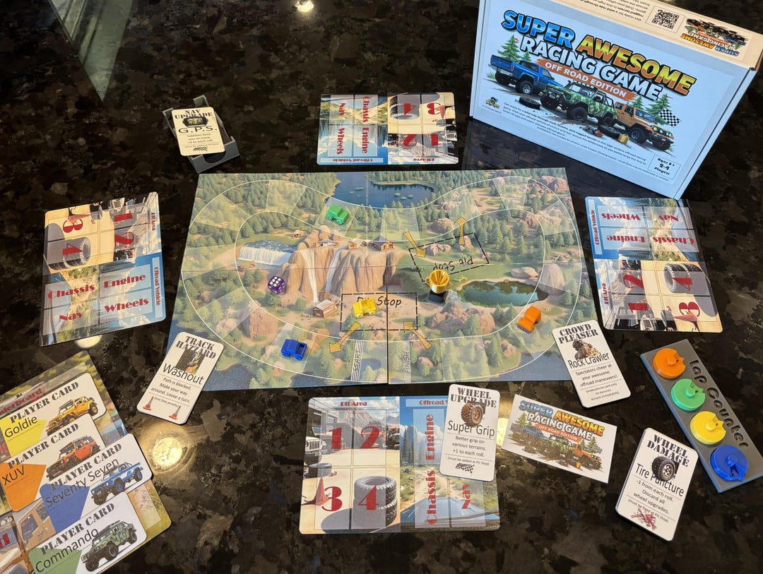 Off Road Racing Board Game - Family Dice & Card Game Night - Etsy