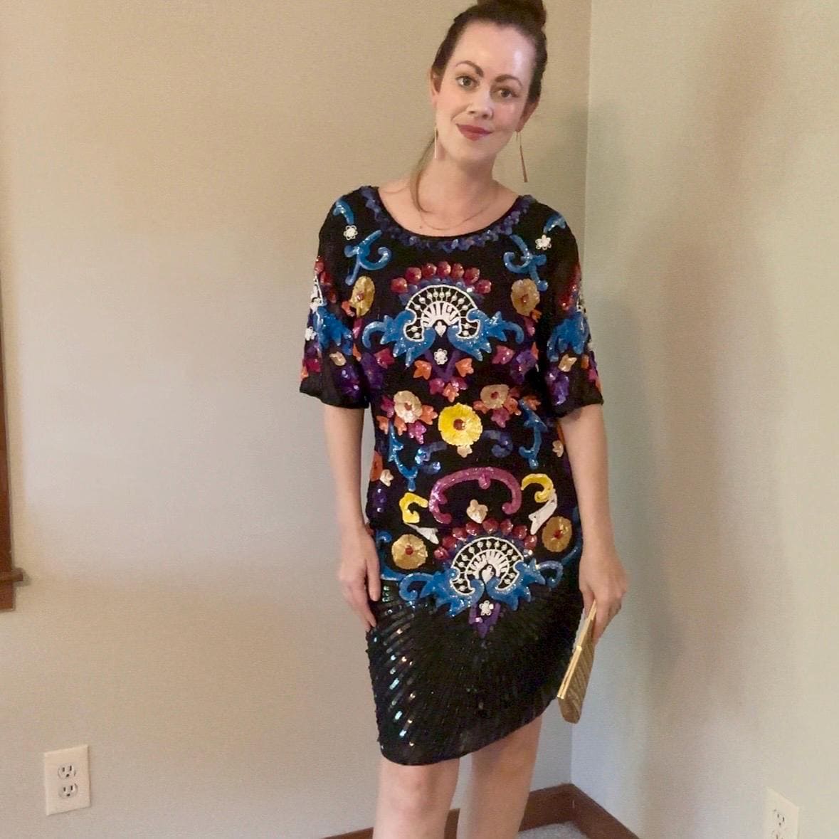 macys bridal shower dress HAND BEADED TULLE COCKTAIL DRESS (EXCLUSIVE) – PatBO main image 0