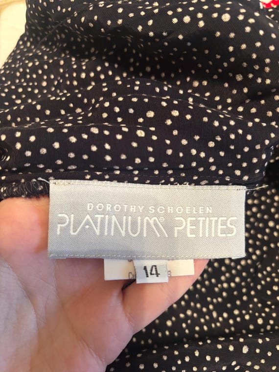 Vintage 1990s Art to Wear Polka Dot Skirt: Raspbe… - image 10