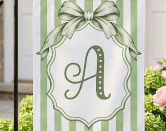 Custom Name Garden Flag with Stripes Monogram Yard Sign Personalized New Home Owners Gift Stripe Banner Patio Garden Decor Housewarming Idea