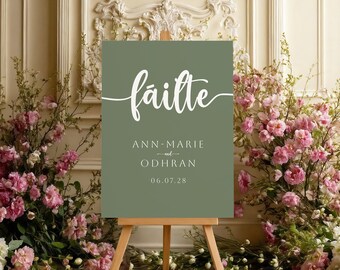 Irish Wedding Welcome Sign: Custom Fáilte Printable (Digital Download, A1 Size)