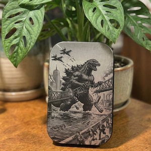 Godzilla 2.1 Laser Engraved Altoid Tin - Stash Box