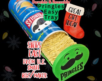 Pringles Chiphalter - Einfacher Zugang zum Ausschieben der Schale mit integriertem Verschlussdeckel