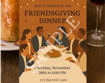 Invito alla cena del Ringraziamento, celebrazione autunnale