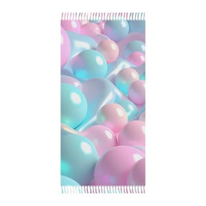 Pastel Bubble Pattern Beach Towel