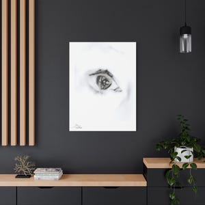 Eye Illustration Canvas Art Print: Modern Minimalist Wall Decor