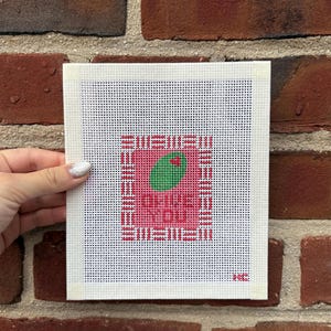 Olive You Needlepoint-canvas
