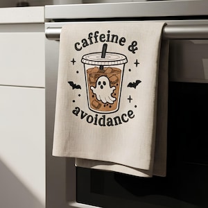 Spooky Cute Ghost Embroidery Design Coffee Lover Apparel Barista Halloween Pattern Cozy Season Apparel Instant download PES JEF DST 4x4 5x7