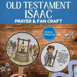 Isaac Peacemaker Bible Story Fan Craft, Coloring Activity, Homeschool Lesson (Digital Download)