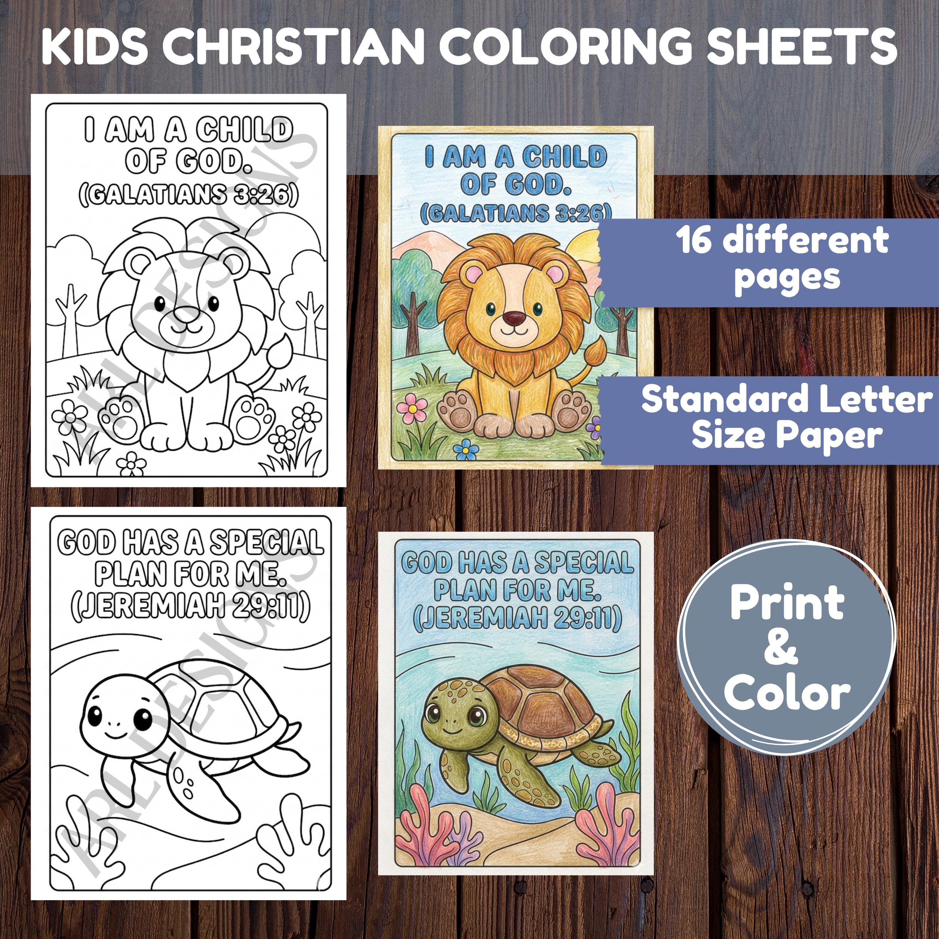 Bible Verse Coloring Pages | Kids Christian Activity Sheets for Sunday ...