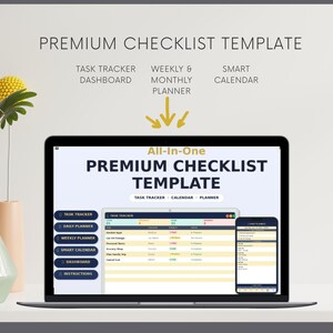 All-In-One Task Tracker Template | Excel Google Sheets Daily Planner | To Do List (Digital Download)