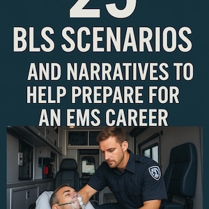 25 BLS-scenarier och berättelser ljudbok | Karriärförberedelse för ambulanssjukvård | Fallstudier för grundläggande livsuppehållande behandling | Ljudnedladdning av ambulansutbildning | Studera på språng