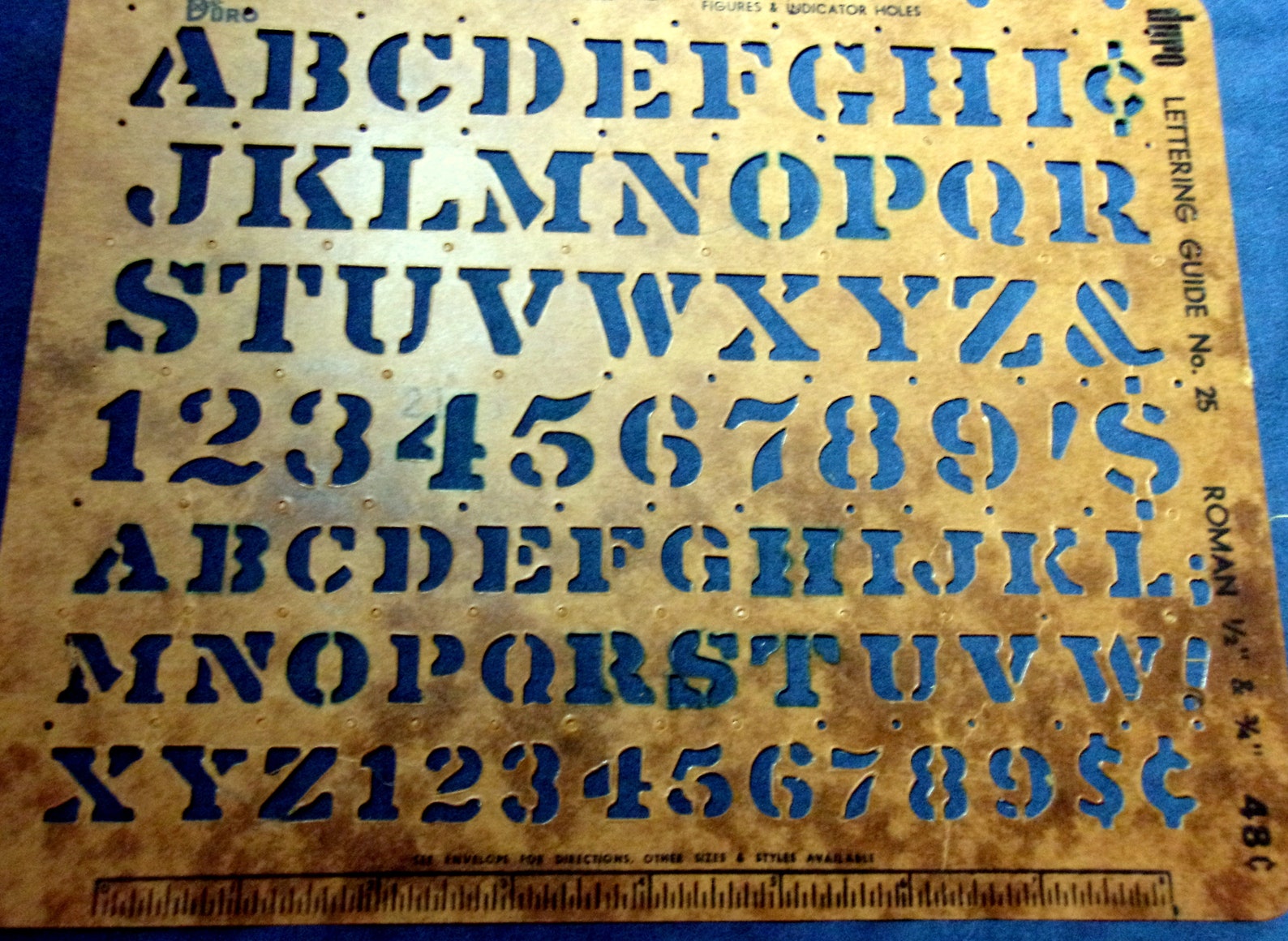 Very Rare Duro Roman Lettering Guides for Sign or Poster Lettering ...