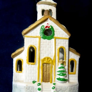 Small White Church Would Make A Great Addition to a Christmas Village, Vintage