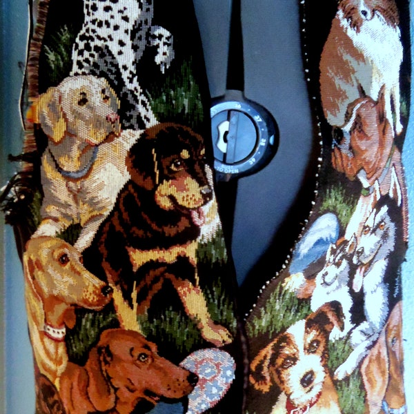 Dog Breed Vest Panels for Vests or Jackets, Vintage