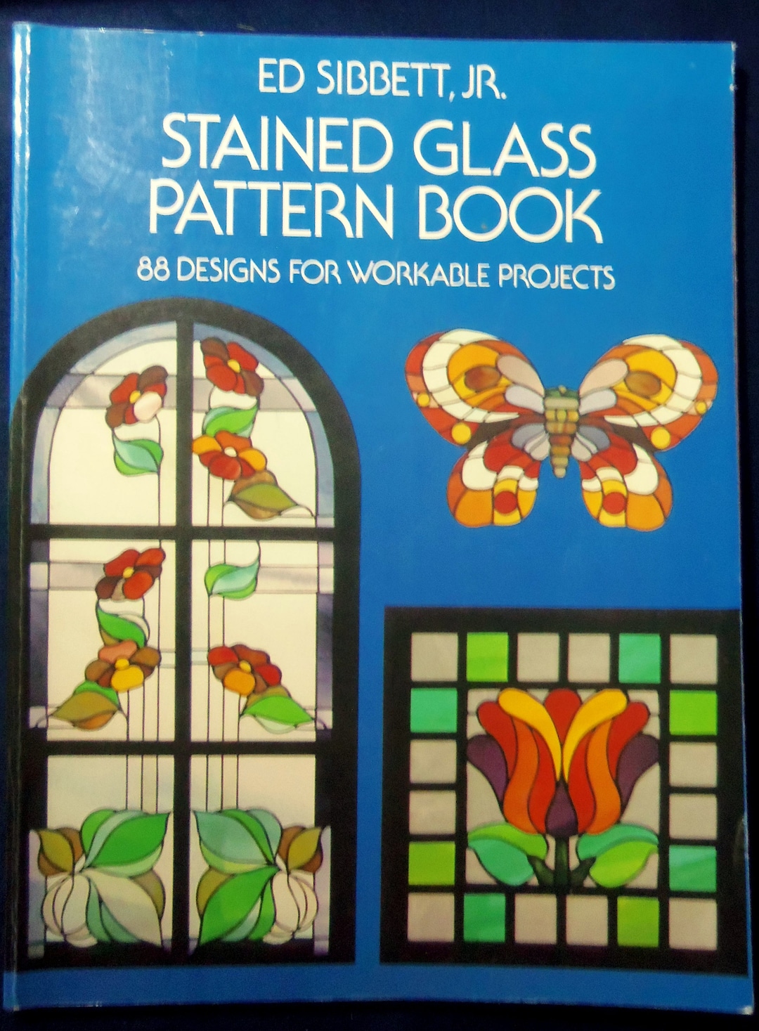 Stained Glass Pattern Book by Ed Sibbett, Jr, 1980s, 88 Designs Etsy
