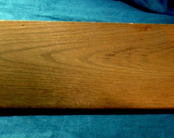 Small Oak Wall Shelf, 18 by 6 by 6 inches, Vintage