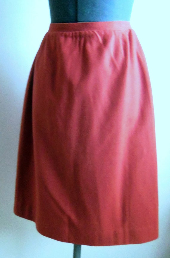 100% Wool Koret A-line Skirt, Soft Rusty Mauve, V… - image 1