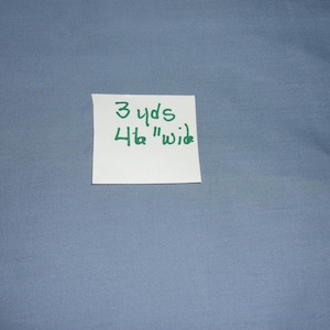 Pretty Country Blue Poplin Lightweight Fabric, 1 1/2 Yards