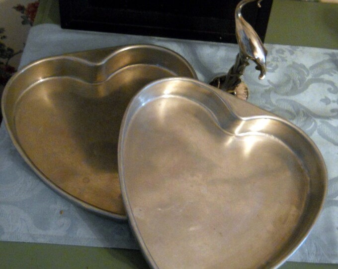 Heart Shaped Cake Tins Reinforced Edges Vintage Etsy