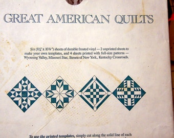 American  Quilt Vinyl Pattern Templates and Blank Pattern Sheets and View A Strip