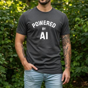 T-shirt met AI-thema, grappig AI-T-shirt, T-shirt met grafische afbeelding van kunstmatige intelligentie, ChatGPT-humorshirt, cadeau voor techneuten, T-shirt voor AI-liefhebbers