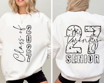 2027年卒業予定クラスSVGデザイン：シニアTシャツカットファイル（デジタルダウンロード）