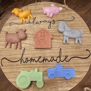 kids barnyard soap set