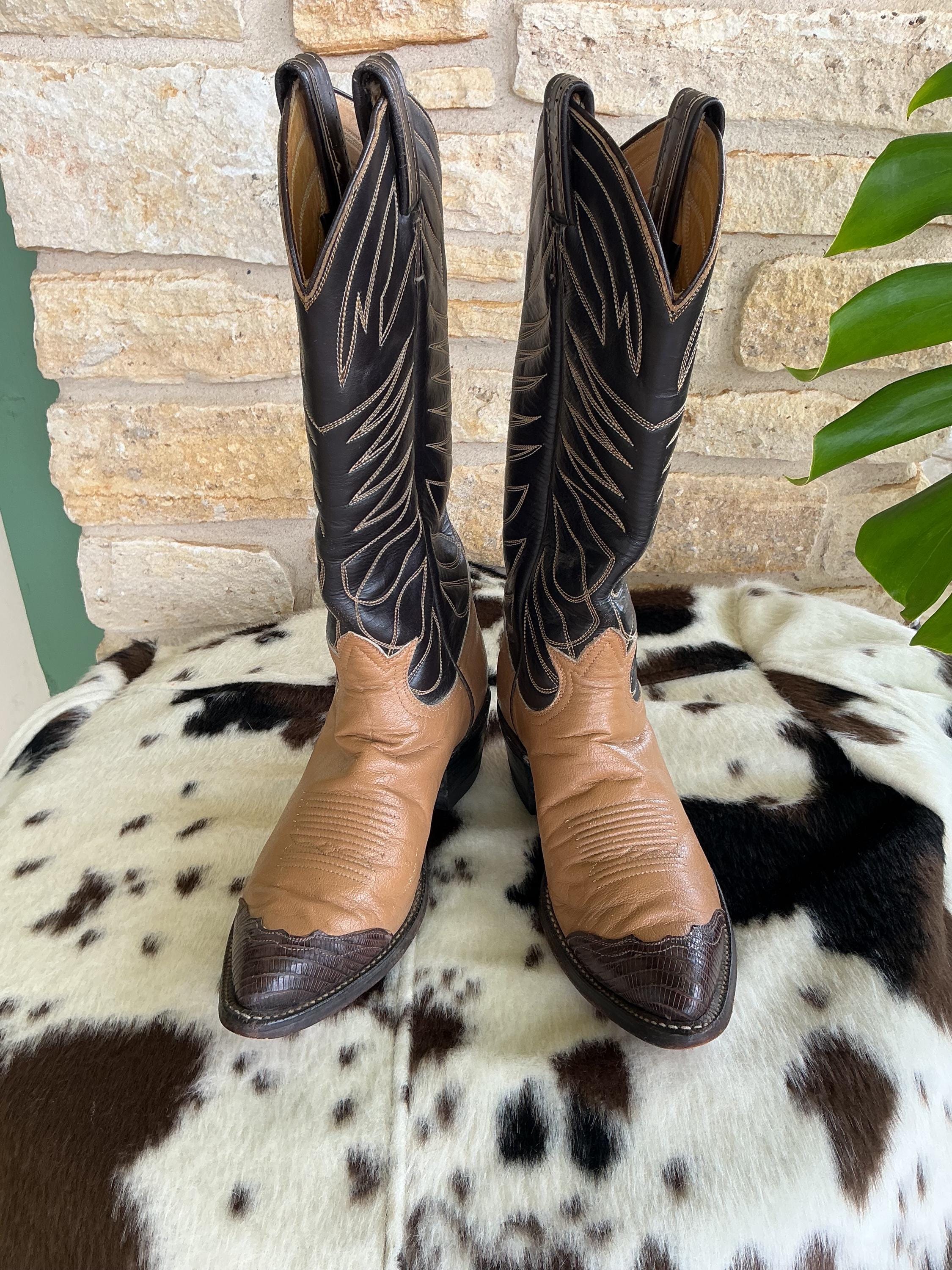 Vintage. Tony Lama Cowboy Boots - Etsy