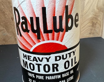 1960's Quaker Maid Outboard Motor Oil Quart Motor Oil Can