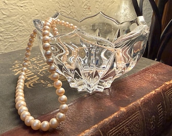 Gorham Full Lead Crystal Bowl, Made in Germany, Star Cut Pedestal Base, 4.5”