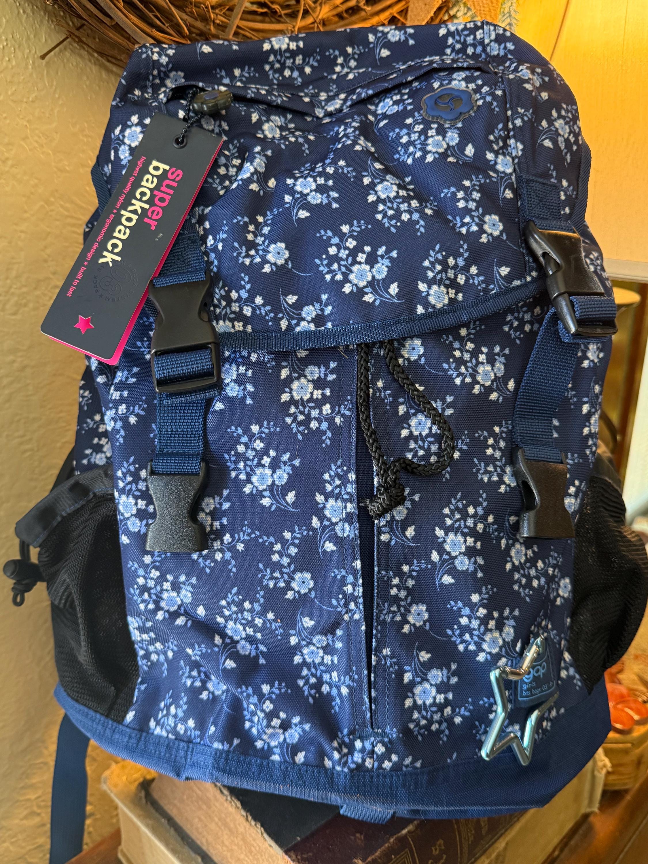 gap blue mini backpack STATE Bags 17 Height  12 Width  6 Depth. GAP Blue Floral Kids Backpack