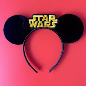 Superhero Mickey Ears Boys & Men, No Bow Disney inspired Headband, Spiderman Marvel Star Wars Avengers Inspired, Velvet / Sequin Mouse Ears Star Wars