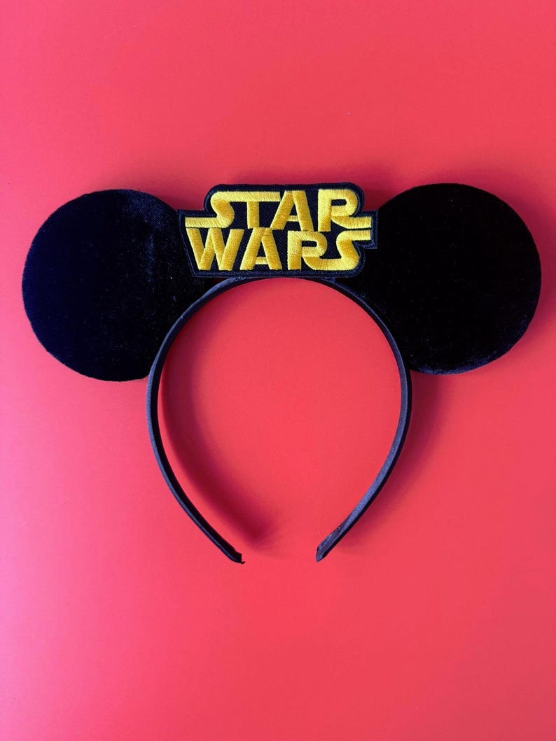Superhero Mickey Ears Boys & Men, No Bow Disney inspired Headband, Spiderman Marvel Star Wars Avengers Inspired, Velvet / Sequin Mouse Ears Star Wars