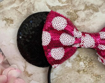 Classic Mickey & Minnie Mouse Inspired Ears Headband | Black  display picture 2