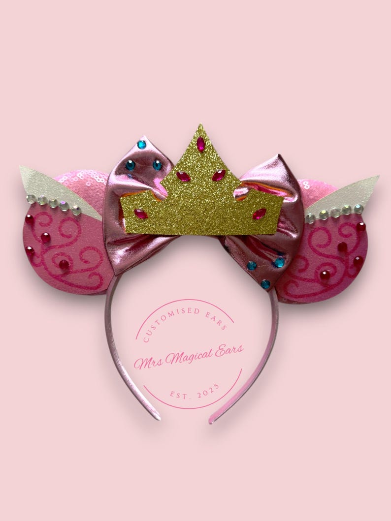 Sleeping Beauty Inspired Minnie Ears | Princess Aurora Pink & Gold ...