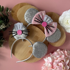 Ratatouille Chef Remy Silver Sequin Ears Headband | Disney Inspired Mickey Ears