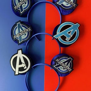 Superhero Mickey Ears Boys & Men, No Bow Disney inspired Headband, Spiderman Marvel Star Wars Avengers Inspired, Velvet / Sequin Mouse Ears image 13