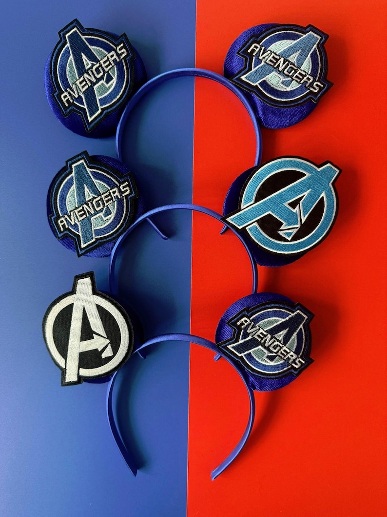 Superhero Mickey Ears Boys & Men, No Bow Disney inspired Headband, Spiderman Marvel Star Wars Avengers Inspired, Velvet / Sequin Mouse Ears image 13