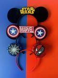 Superhero Mickey Ears Boys & Men, No Bow Disney inspired Headband, Spiderman Marvel Star Wars Avengers Inspired, Velvet / Sequin Mouse Ears