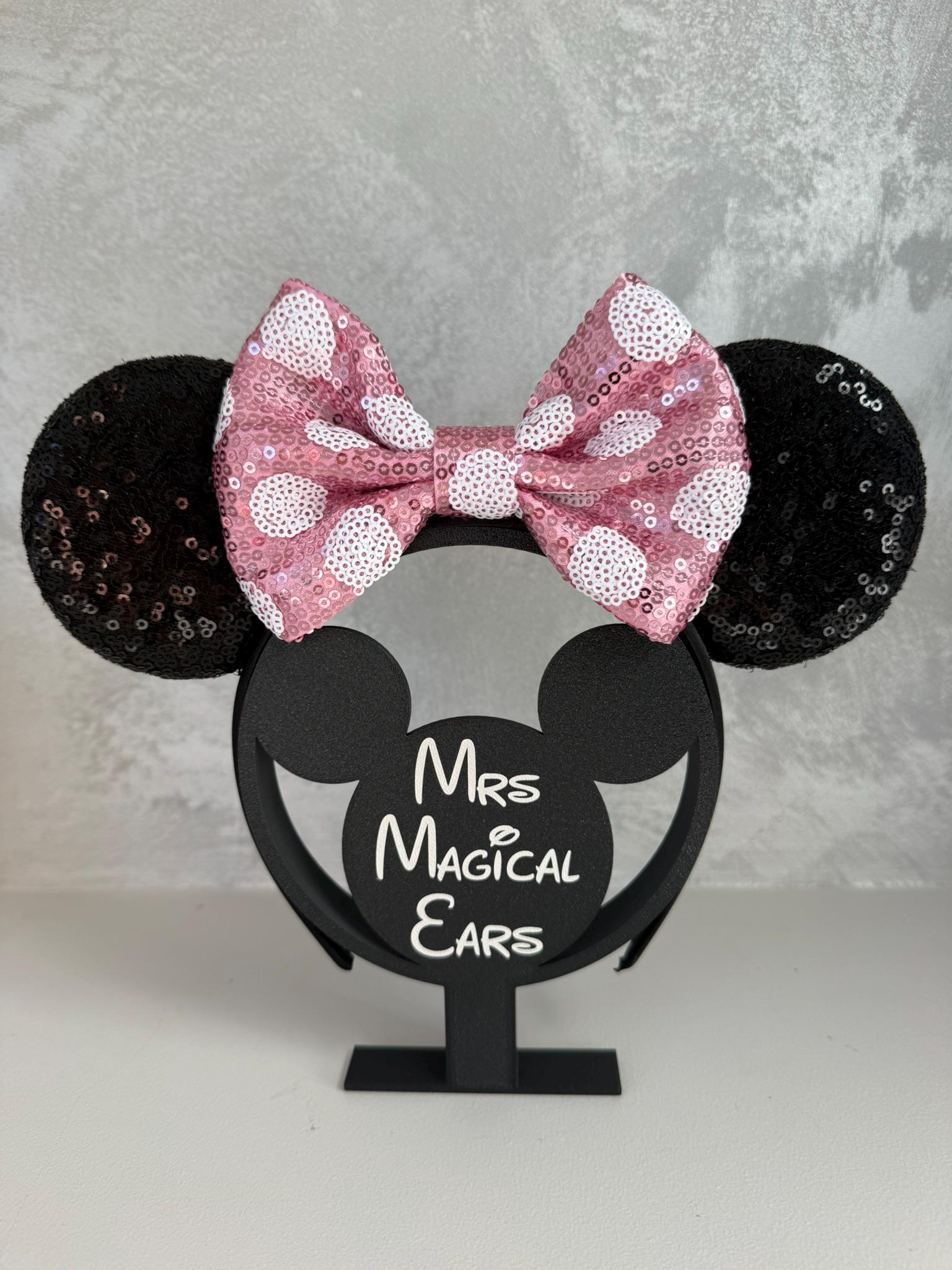 Classic Mickey & Minnie Mouse Inspired Ears Headband | Black 