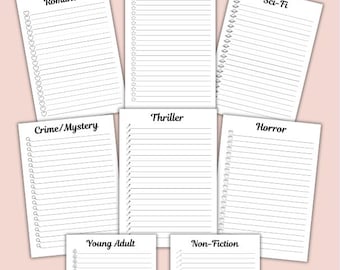 Reading Genre Trackers Printables