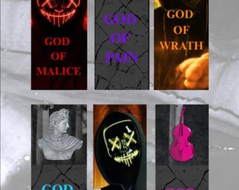 Legacy of Gods Inspired 6 Set Bookmarks Digital Printables